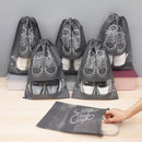 50-Pack Shoe Storage Bags - 25 Medium and 25 Large - Non-Woven Dust-Proof Travel Organiser with Transparent Window, Drawstring Closure for Business Trips, Home Wardrobe and Daily Storage