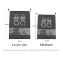 50-Pack Shoe Storage Bags - 25 Medium and 25 Large - Non-Woven Dust-Proof Travel Organiser with Transparent Window, Drawstring Closure for Business Trips, Home Wardrobe and Daily Storage