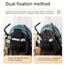 Grey Universal Stroller Organizer Bag - Durable Water-Resistant Fabric - Dual Insulated Cup Holders, Large Capacity Storage Caddy for Diapers and Essentials, Fits Most Prams, Travel Friendly Solution