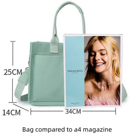 Beige Large Canvas Tote Bag for Women - Multi-Pocket Utility Organiser with Wide Adjustable Shoulder Strap - Trendy Crossbody and Handheld Bag for Work, Shopping and Travel - Daily Comfort Solution