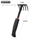 4-Piece Garden Hand Tool Set - Heavy Duty Steel with Ergonomic Non-Slip Grips - Includes Trowel, Transplanter, 5-Prong Rake and Dual-Purpose Hoe for Weeding, Planting and Shell Digging