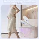 White Automatic UV Toilet Disinfection Light - Rechargeable Smart Sensor Steriliser for Home Bathroom, IPX4 Waterproof, Long Battery Life, Easy Adhesive Installation, Odour Elimination