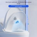 White Automatic UV Toilet Disinfection Light - Rechargeable Smart Sensor Steriliser for Home Bathroom, IPX4 Waterproof, Long Battery Life, Easy Adhesive Installation, Odour Elimination