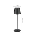 LED High-Foot Table Lamp with Touch Control - Rechargeable Dimmable Bedside Night Light for Bedroom & Living Room - Perfect Gift for Women(Black with a rounded base)