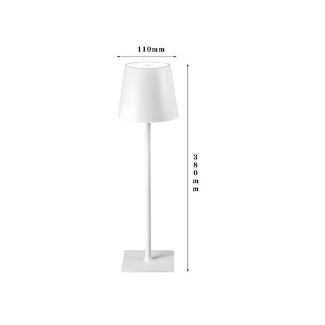 LED High-Foot Table Lamp with Touch Control - Rechargeable Dimmable Bedside Night Light for Bedroom & Living Room - Perfect Gift for Women(White square base)