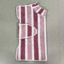 Red Stripes Super Absorbent Pet Bathrobe with Waist Belt & Neck Snap - Full Coverage Quick-Drying Towel for Dogs & Cats (XS Size)