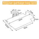 Stainless Steel Over-Cabinet Trash Bag Holder with Curved Ear Hook  - Heavy Duty Hanging Waste Bag Support for Home & Office