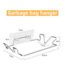 Stainless Steel Wall-Mounted Trash Bag Holder with Curved + V-Sharp Ear Hook  - Heavy Duty Waste Bag Support for Home & Office