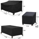 4PCS Large Outdoor Dustproof Furniture Cover Set with Zippered Bag (M Size) - Waterproof and UV-Resistant Garden Sofa, Desk & Chair Protectors