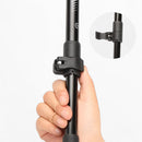 2-Pack Black Aluminum Alloy Telescopic Trekking Poles with Secure External Lock & Accessory - 3-Section Adjustable Hiking Sticks(65-135cm)