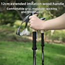 2-Pack Brown Aluminum Alloy Telescopic Trekking Poles with Secure External Lock & Accessory - 3-Section Adjustable Hiking Sticks(65-135cm)