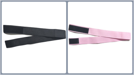 Adjustable Elastic Headband & Wig Grip Band - Comfortable and Seamless Edge Fixer for Wigs and Frontals (Black + Pink)