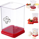 Handheld Fruit & Vegetable Speed Precision Slicer Integrated Safety Push Plate - Kitchen Stainless Steel Quick Multi-Cutter