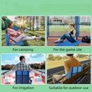 Blue Foldable Stadium Seat Cushion with Backrest & Storage Pockets - Portable Roll-Up Outdoor Waterproof Oxford Cloth Bleacher Chair