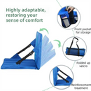 Black Foldable Stadium Seat Cushion with Backrest & Storage Pockets - Portable Roll-Up Outdoor Waterproof Oxford Cloth Bleacher Chair