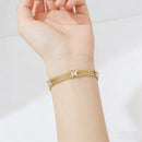 Gold Vintage Hollow Butterfly Metal Chain Bracelet - Premium Copper High-End Designer Intricate Jewelry