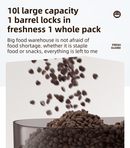 10L Smart Vacuum Pet Food Storage Container - Moisture & Insect Proof, Constant Pressure Paws-Keep-Fresh(Transparent Brown)