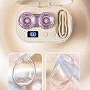 Smart High-Frequency Ultrasonic Contact Lens Cleaner with Digital Display & 4 Level Timer - Portable 3D Suspension Deep Cleaning Machine Integrated Makeup Mirror & Tool Kit
