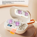 Smart High-Frequency Ultrasonic Contact Lens Cleaner with Digital Display & 4 Level Timer - Portable 3D Suspension Deep Cleaning Machine Integrated Makeup Mirror & Tool Kit