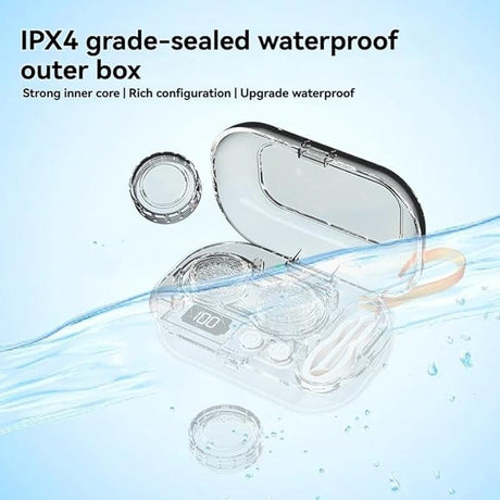Smart High-Frequency Ultrasonic Contact Lens Cleaner with Digital Display & 4 Level Timer - Portable 3D Suspension Deep Cleaning Machine Integrated Makeup Mirror & Tool Kit
