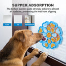 Yellow 4-in-1 Textured Silicone Pet Lick Mat & Slow Feeder - Anti-Anxiety Calming Pad with Back Suction Cups