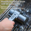 3-in-1 Gold Cordless Electric Grill Cleaner Built-in LED & USB Charging - Waterproof High Power BBQ Cleaning Brush with 2-Speed Setting