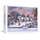 1000-Piece Large Jigsaw Puzzles with 70x50CM Display (Winter Night Theme) - 6 LetterAlphabetical Zone Partitioning, Stress-Relief Educational Toy for Teens & Adults