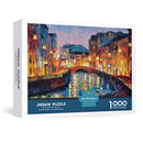 1000-Piece Large Jigsaw Puzzles with 70x50CM Display (Venice Theme) - 6 LetterAlphabetical Zone Partitioning, Stress-Relief Educational Toy for Teens & Adults