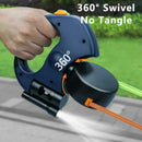 Red One-to-Two Retractable Dog Leash with One-Click Safety Lock & Night Light - 3M Tangle-Free 360° Rotation Walking Leash