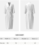Women's Sexy Leopard Long Sleeve Print Satin Robe - Breathable Luxury Satin Chiffon Housecoat & Long Elegant Morning Gown
