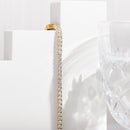 Silver 4.0mm Iced-Out Zirconia Tennis Bracelet with Secure Clasp - Classic Luxury Rhinestone Tennis Chain for Men & Women (7 Inches)