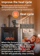 Mini Heat-Powered Fireplace Fan - Eco-Friendly and Self-Powered Silent Thermal Air Circulation Fan for Home Heating (No Electricity)