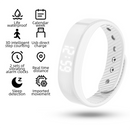 White Silent Vibration Alarm Smart Silicone Wristband with 3-Alarm Settings - Discreet Wake-Up Device for Teens & Adults (Horizontal version)