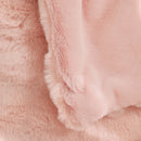 Pink Luxury Tuscany Fleece Rabbit Fur Bubble Blanket (200 x 230 CM) - Double-Sided Thickened Soft Plush Bedding & Extra Large Bed Blanket