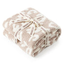 Leopard Print Checkerboard Flannel Throw Blanket(Small 70 x 100 CM) - Anti-Pilling Trendy Soft Plush Blanket for Bed, Sofa & Travel