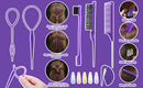 2000PCS Candy Macaron Soft Elastic Hair Ties (32-Color) + 11PCS Hair Styling Tools Set with Storage Case for Toddlers & Girls