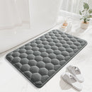 Light Grey 3D Honeycomb Textured High-Elastic Memory Foam Bathroom Mat (50 x 80 CM) - Ultra Absorbent Quick-Dry Thickened Door Mat
