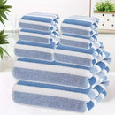 8-Piece Blue Luxury Coral Fleece Towel & Bath Sheet Set - Ultra-Soft High-Density Absorbent Towels Complete Bundle