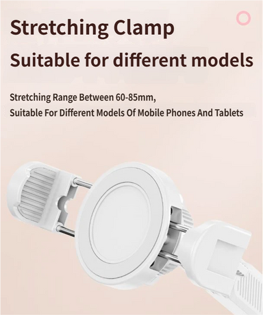 2-in-1 Pink Soft Plush Pillow Base & Tablet Holder - 3-Axis 180° Rotation, Height Adjustable and Telescopic Clamp Stand, Relieve Arm Fatigue and Neck Strain