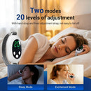White Smart EMS Sleep Aid Device with Digital Display & 20 Intensity Levels - Wearable Dual Mode Physical Sleep Aid Instrument