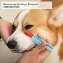 4-Pack Grey Pet Eye Cleaning Brushes with Precisice Tweezer - Silicone Soft-Tip Tear Stain & Eye Crust Cleaner, Safe for Dogs and Cats