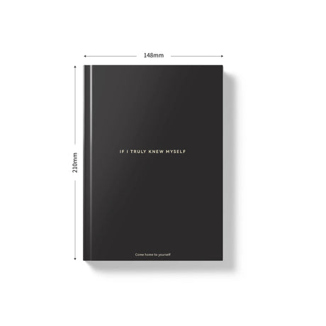 Black If I Truly Knew Myself Guided Self-Discovery Journal - Hardcover Deep Self-Reflective Diary Mindfulness & Personal Growth Planner