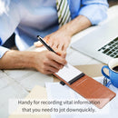 7-Piece Blue Business A7 Pocket Notebook Set - Premium PU Leather Memo Pad, 5 Memo Replacement Refills & 2-in-1 Metal Stylus Pen