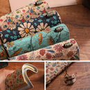 Calendula Retro A6 Travelers Leather Notebook & Wooden Pen Gift Box - Floral Botanical Loose-Leaf Journal with Bronze Charm, Kraft Paper and Lined Paper