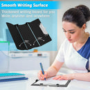 Black Waterproof Aluminum Tri-Fold Nursing Clipboard with Pen Slot - Lightweight Pocket-Sized A4 Document Holder & 180° Flat Writing Pad