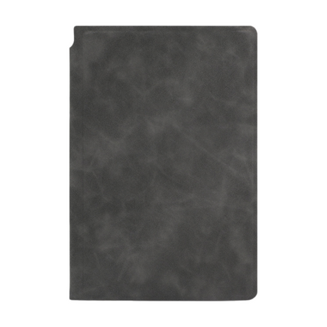 Dark Grey A4 PU Leather Whiteboard Notebook with 3-Color Pens, Eraser & Cloth - Reusable Eco-Friendly Desktop Memo Pad & Handheld Writing Tablet
