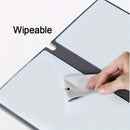Blue A4 PU Leather Whiteboard Notebook with 3-Color Pens, Eraser & Cloth - Reusable Eco-Friendly Desktop Memo Pad & Handheld Writing Tablet
