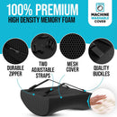 Ergonomic Memory Foam Seat Cushion & Lumbar Support Set - Soft Crystal Velvet Orthopedic Relief Combo for Office & Car