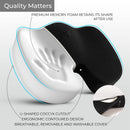 Ergonomic Memory Foam Seat Cushion & Lumbar Support Set - Soft Crystal Velvet Orthopedic Relief Combo for Office & Car