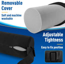 Blue Portable McKenzie Method Ergonomic Lumbar Support Roll - Adjustable Memory Foam Cylinder Pillow with Breathable Cover